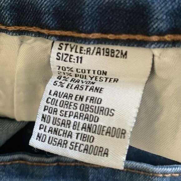 Bamboo Womens Flare Jeans Size 11 Blue Denim - Picture 4 of 11